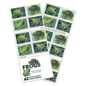 2019 55c North American, Tree Frogs, Booklet of 20 Scott 5395-5398 Mint F/VF NH