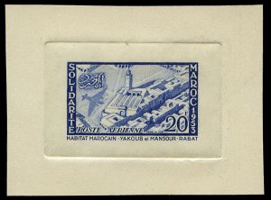 French Colonies, French Morocco #C48P, 1954 Franco-Moroccan Solidarity, 20f t...