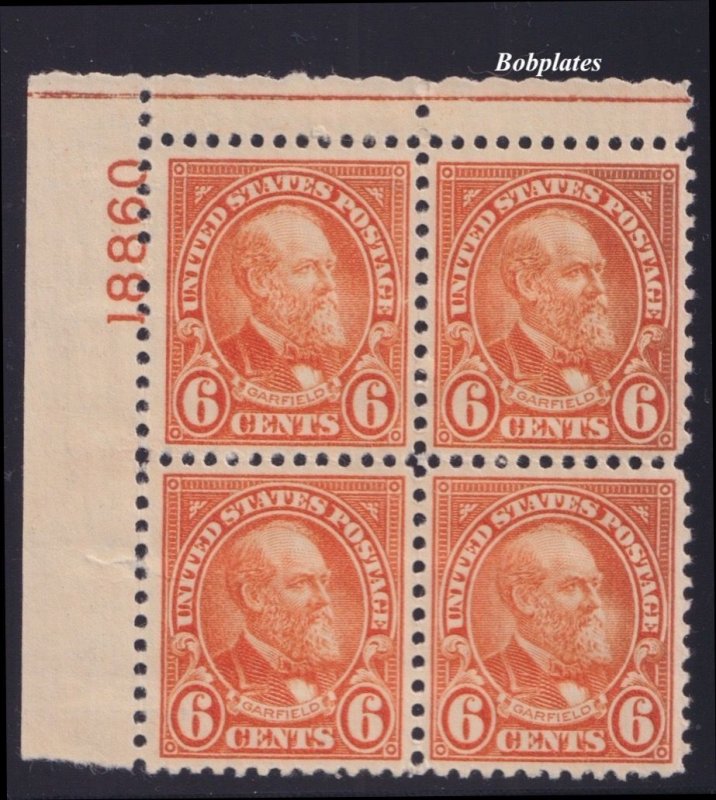 BOBPLATES #638 Garfield Upper Left Plate Block 18860 VF H SCV=$15 *