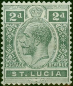 St Lucia 1916 2d Slate-Grey SG80a Fine MM
