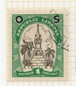 Liberia 1923 Early Issue Fine Used 1c. Optd NW-173995