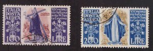 Italy Scott C127-C128  Used St. Catherine of Siena set CV$65 1948