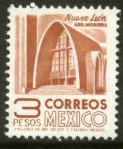 MEXICO 1076, $3P 1950 Defin 8th Issue wmkd Fosfo Glazed. MINT, NH. VF.