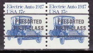 Pair 17c Electric Auto Type C Precancel Style US #1906a MNH F-VF