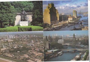 Shanghai China 1987 views of  shanghai  stationary stamped post card set r20166