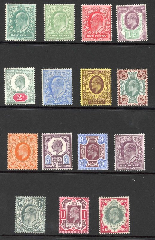 SG215/314 KEVII Simplified Set 1/2d-1/- 15 values M/M 