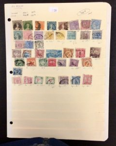 New Zealand Collection 1862-1947  Used   1 stock card page   42 stamps CV $1100