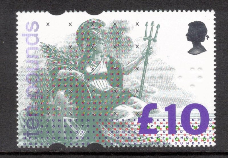 GREAT BRITAIN 1993 £10 Britannia; Scott 1478, SG 1658; MNH