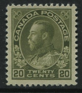 Canada KGV 1925 Admiral 20 cents unmounted mint NH