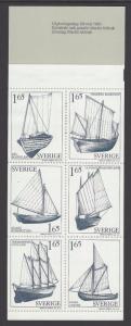 Sweden 1981 Boats Booklet VFMNH (1365a)