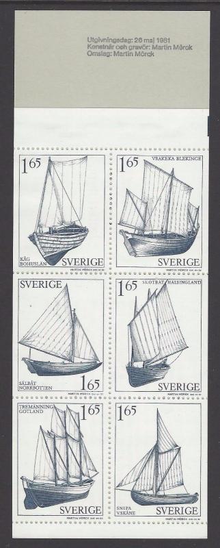 Sweden 1981 Boats Booklet VFMNH (1365a)