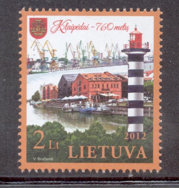 Lithuania Sc 980 2012 760th anniv Klaipeda stamp mint NH