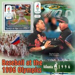 Stamps. Sports Baseball 2024 year 6 sheets perforated