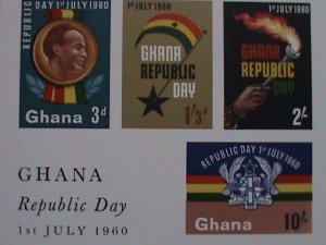 1960-GHANA-REPUBLIC DAY OF GHANA MNH IMPERF: SOUVENIR SHEET