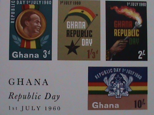 1960-GHANA-REPUBLIC DAY OF GHANA MNH IMPERF: SOUVENIR SHEET