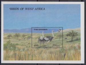 XG-AE090 GAMBIA IND - Birds, 1989 Of West Africa, Nature MNH Sheet