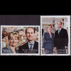 GIBRALTAR 1999 - Scott# 815-6 Royal Wedding Set of 2 NH