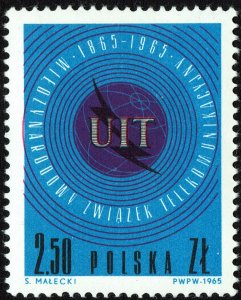 Poland #1321  MNH - ITU Centenary (1965)