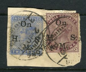 INDIA; 1890s early classic QV issues fine POSTMARK PIECE