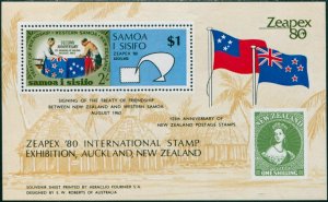 Samoa 1980 SG573 Zeapex Stamp Exhibition MS MNH