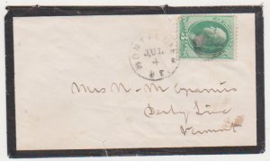 1881 Scott # 147 Montpelier Vt. July 4 CDC on Morning Cover