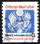 US Stamp #O152 - Official Coil Single 'G' Rate