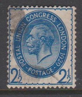 Great Britain 1929 Postal Congress SG437 2 1/2d VFU