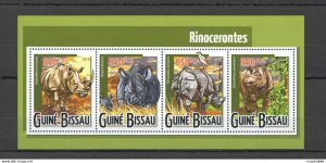 2015 Guinea-Bissau Animals Fauna Rhino 1Kb ** Stamps St971