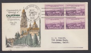 US Planty 773-33b FDC. 1935 3c California Pacific, W.T. Raley cachet San Diego X