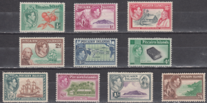 Pitcairn 1-8 SG1-8 Mi1-10 YT1-10 MLH 1940-51 CV£86 Fletcher Christian Bounty