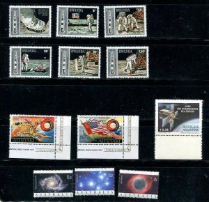 Worldwide stamps Space Australia Argentina Aitutaki Rwanda MNH 9125