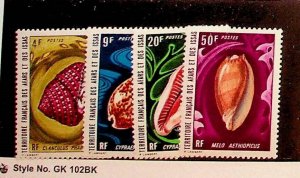 AFARS & ISSAS Sc 358-61 NH ISSUE OF 1972 - SEA SHELLS