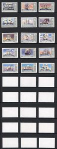 Ascension SG409/23 1986 Set of 15 Ships U/M Cat 12.50 pounds