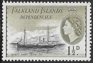 Falkland Islands Dependencies 1L21 MNH - Ship - Elizabeth II