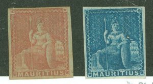 Mauritius #7/8 Unused