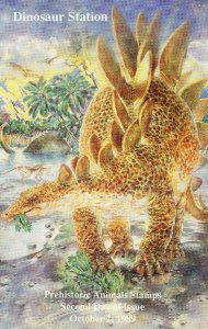 USPS Second Day Ceremony Program #2422-2425 Dinosaurs + FDC Oklahoma City 