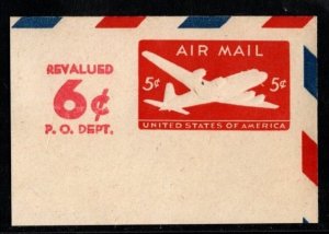 #UC22 DC Skymaster Revalued Cut Square  - Mint