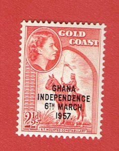 GHANA SCOTT#26 1958 2-1/2d MOUNTED CONSTABLE - MNH