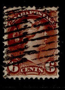 CANADA QV SG107, 6c deep chestnut, USED. Cat £20.