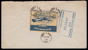1926 #CL9 Elliot Fairchilds Air Service tied by Red Lake (MY 26 26) on revers...