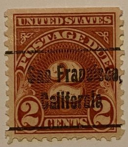 United States 1917-1931 Precancel Postage Due 121 Mint Stamps Lot