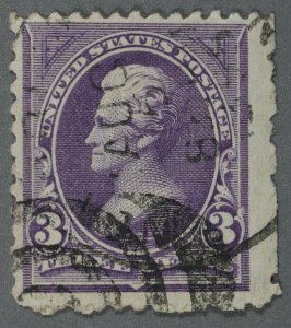 United States #253 Used VG/Fine Good Color Dated Place Cancel AUG ?? 189?