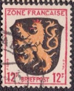 Germany -French Occupation 1945 -  4N6 Used