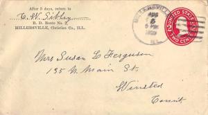 United States Illinois Millersville 1909 4a-bar  1872-1933  Postal Stationery...