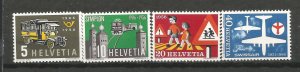 Switzerland # 355-358 MNH