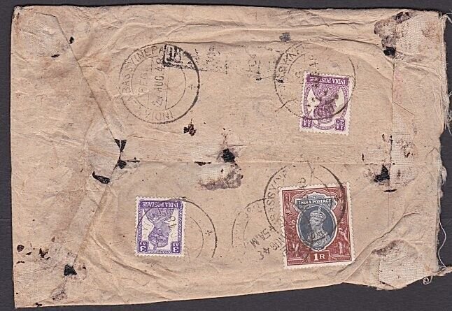 INDIA USED IN NEPAL 1948 Registered Insured cover to Bombay.................Y245 