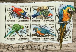 Parrots Stamp Ara Macao Platycercus Eximius S/S MNH #6300-6303