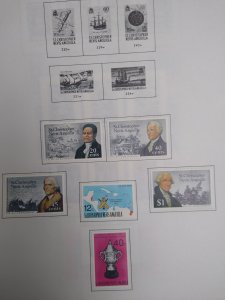 collection on pages St Kitts Nevis 1972-80 PS: CV $79