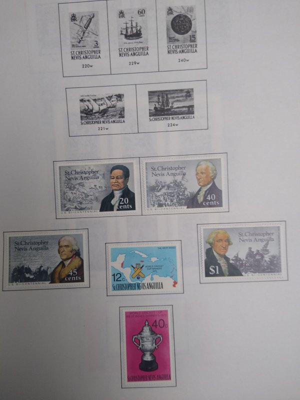collection on pages St Kitts Nevis 1972-80 PS: CV $79