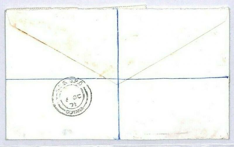 GUYANA Tuschen GB Southampton REGISTERED 1971 EXPRESS {samwells-covers} CW204